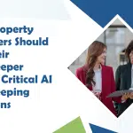 Two professional women discussing financial management strategies for property managers, highlighting the importance of bookkeeping